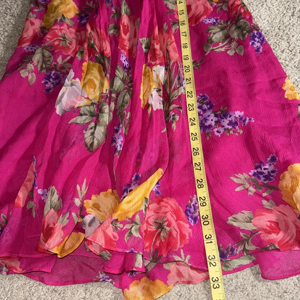 Ralph Lauren Barbados 4 silk dress vintage 90s pink strapless beach women’s - Picture 4 of 8